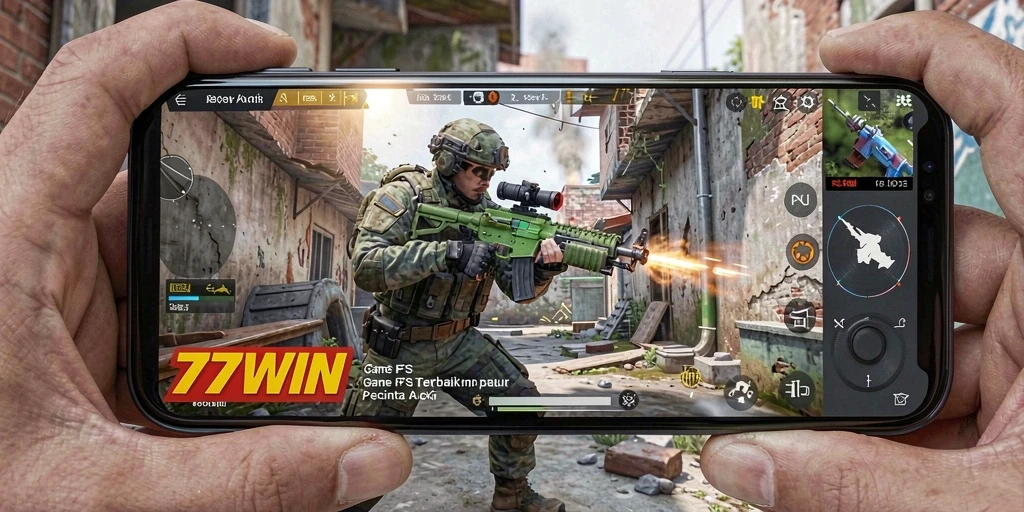 Pengalaman gameplay seru dalam game FPS 77WIN.