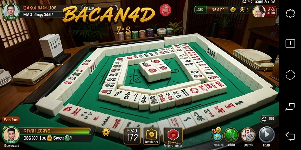 Tampilan gameplay BACAN4D yang menarik pada saat bermain Mahjong.