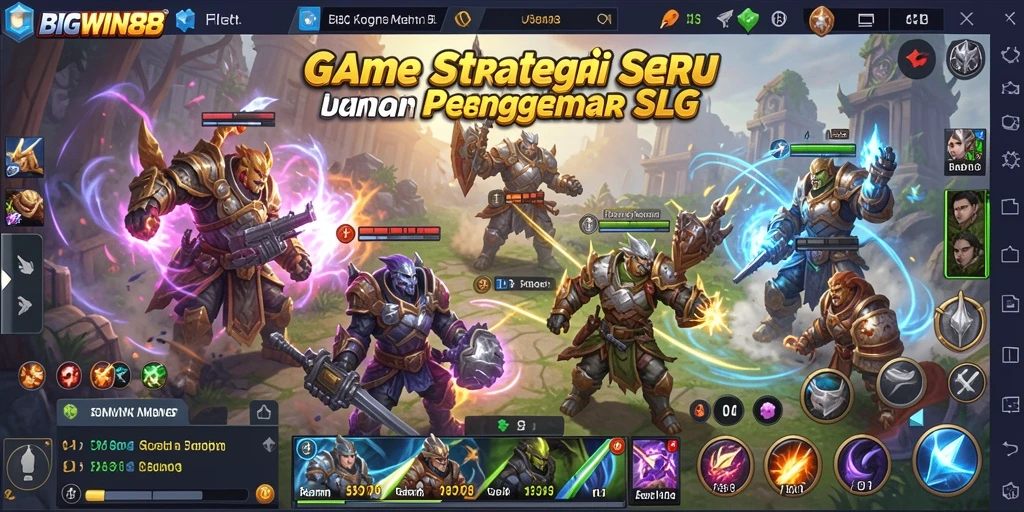 Screenshot menampilkan pertempuran strategis dalam BIGWIN88.