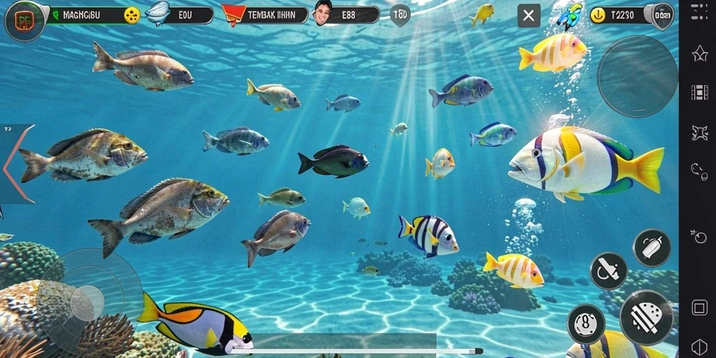Screenshot permainan E88 menampilkan aksi menembak ikan