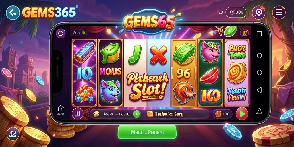 Tampilan menarik gameplay GEMS365 dengan mesin slot yang beragam.