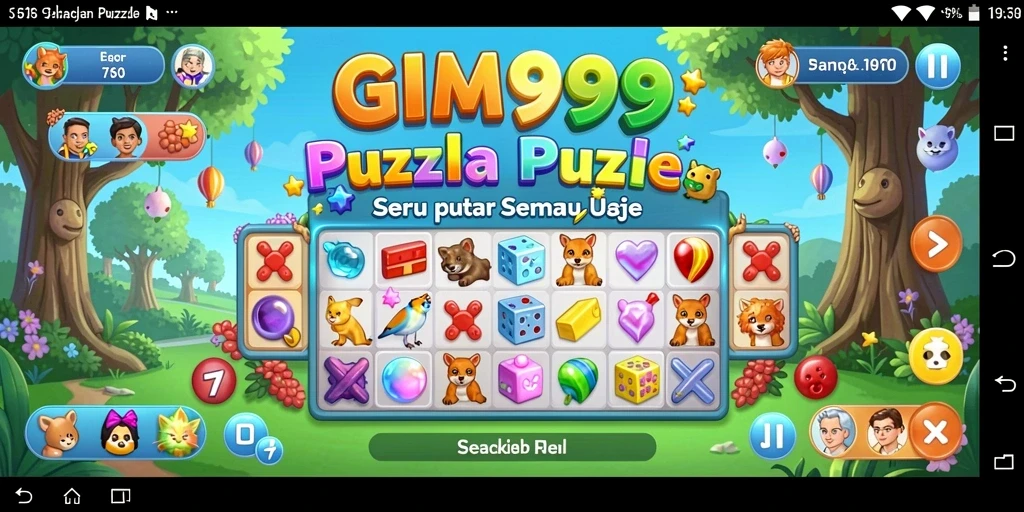 Tampilan gameplay GIM999 yang menantang dan penuh warna.