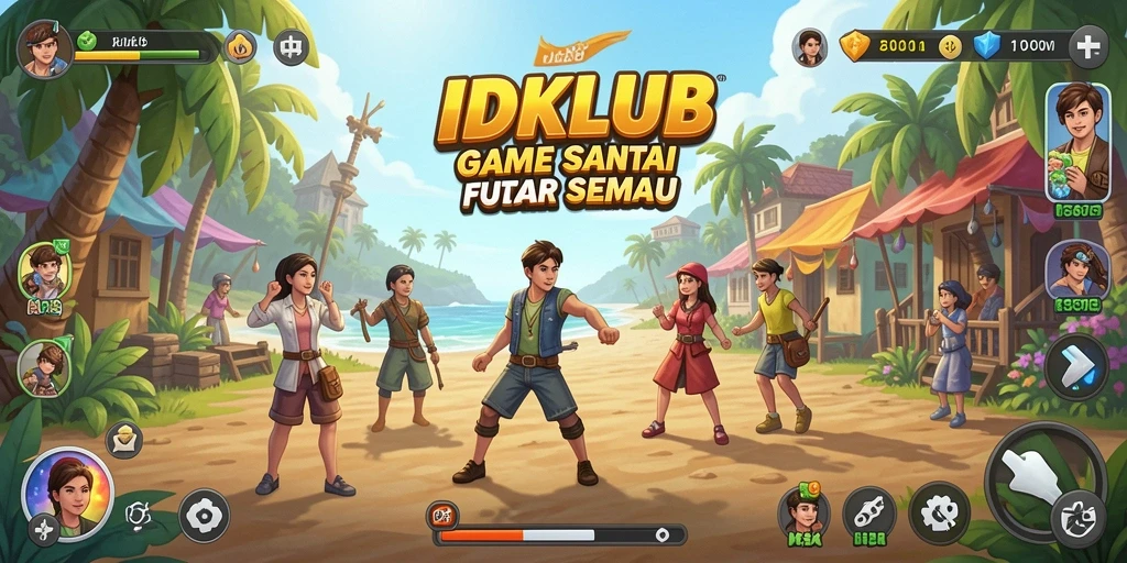 Screenshot gameplay IDKLUB menunjukkan kesenangan dalam bermain mini game.