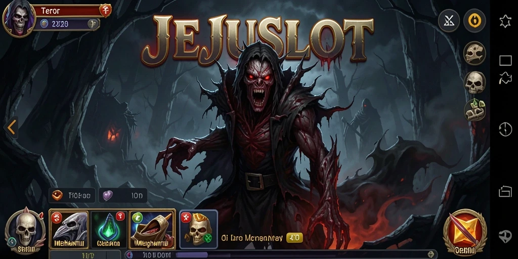 Tampilan menakutkan dari gameplay JEJUSLOT yang mencekam.
