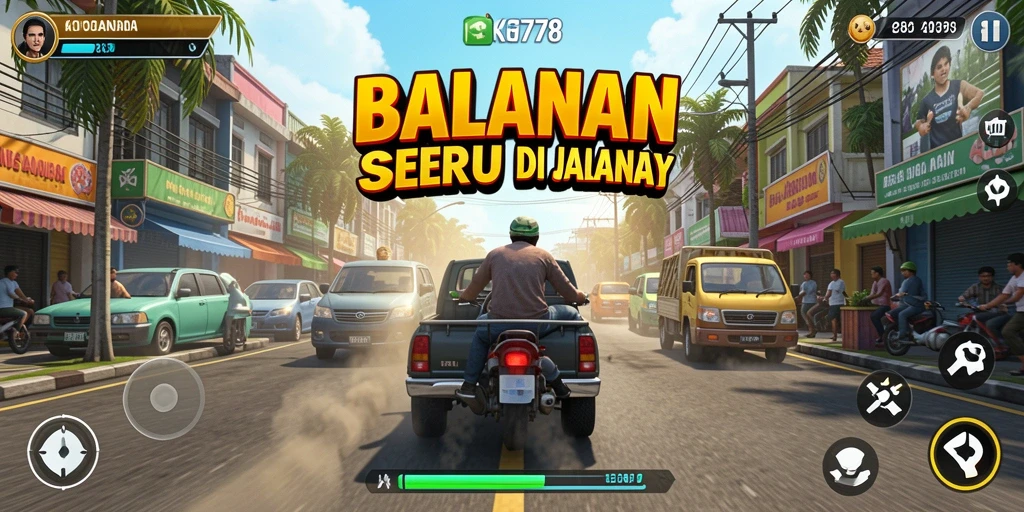 Screenshot KG778 menampilkan aksi balapan yang mendebarkan.