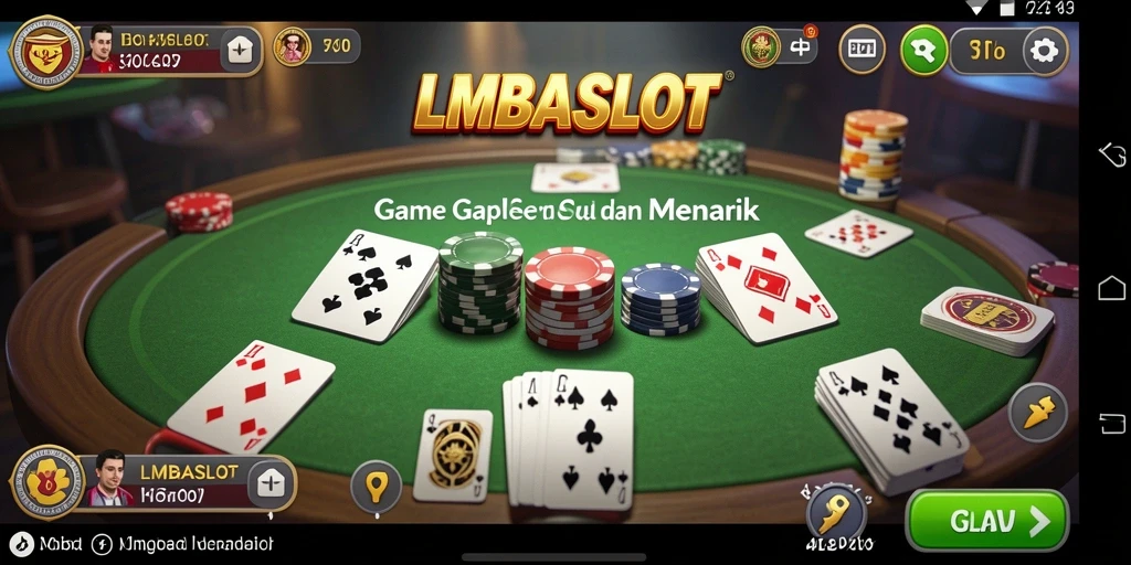 Tampilan gameplay seru saat bermain Gaple di LMBASLOT.
