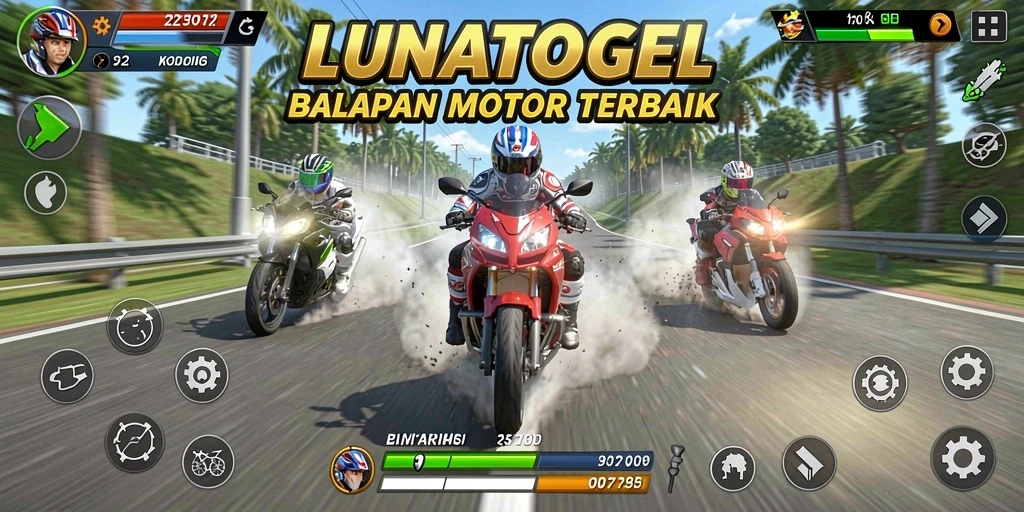Tampilan gameplay seru dalam LUNATOGEL dengan kecepatan tinggi.