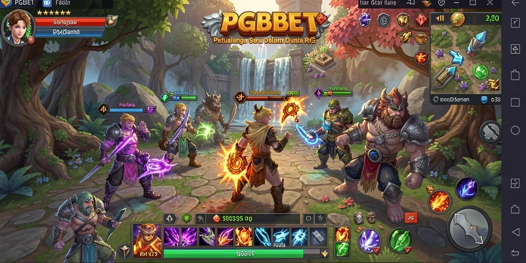 Screenshot permainan PGBET dengan aksi pertarungan menarik dalam RPG.