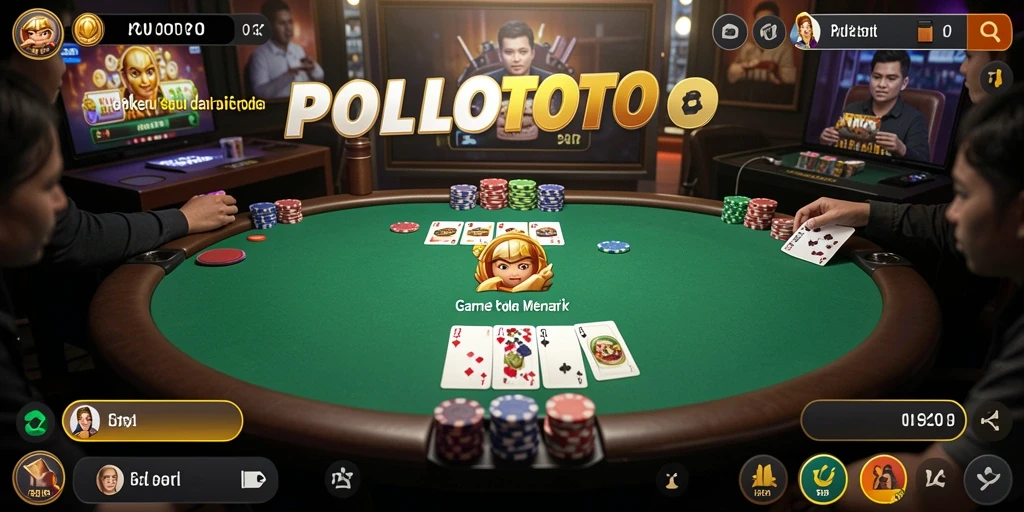 Tampilan gameplay seru saat bermain Poker di POLOTOTO.