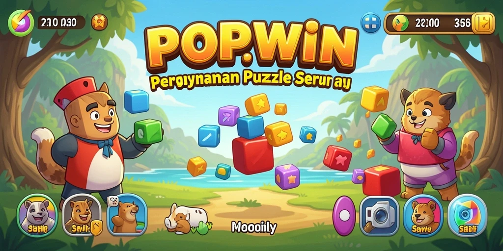 Tampilan gameplay seru dari game Puzzle POPWIN.