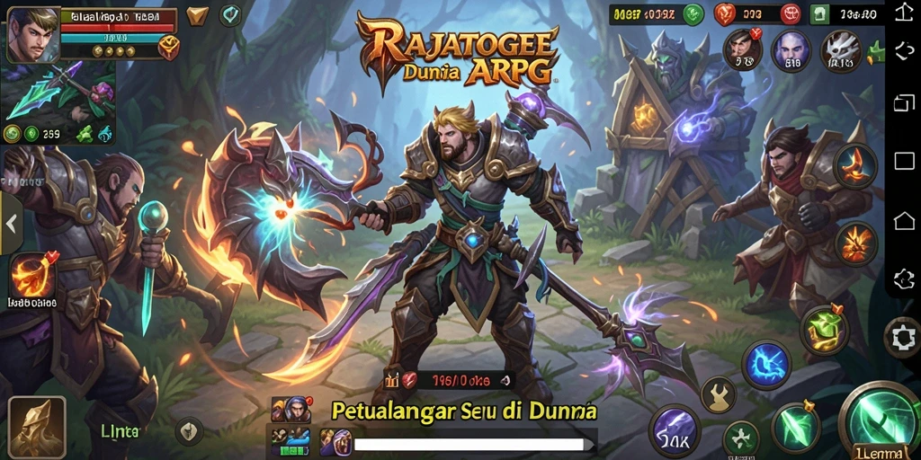 Tampilan gameplay menarik ARPG RAJATOGEL dengan petualangan seru.