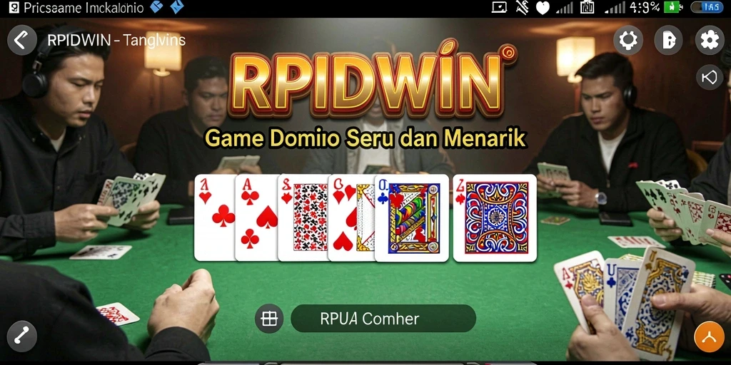 Screenshot gameplay RPIDWIN yang menunjukkan keseruan bermain Domino.
