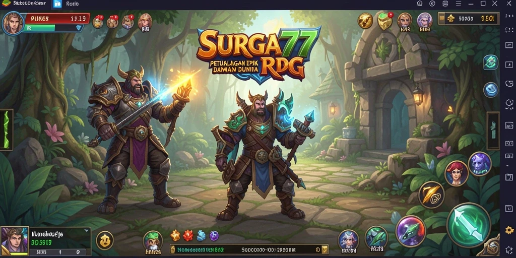 Tangkapan layar menarik dari gameplay SURGA77 yang memperlihatkan aksi pertarungan RPG.