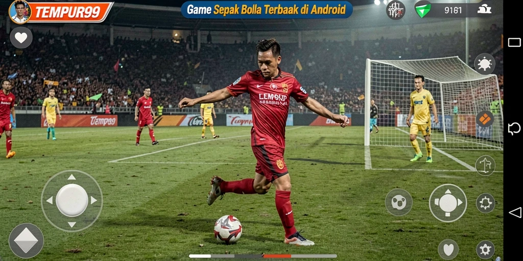 Screenshot gameplay TEMPUR99 yang menampilkan aksi seru di lapangan.