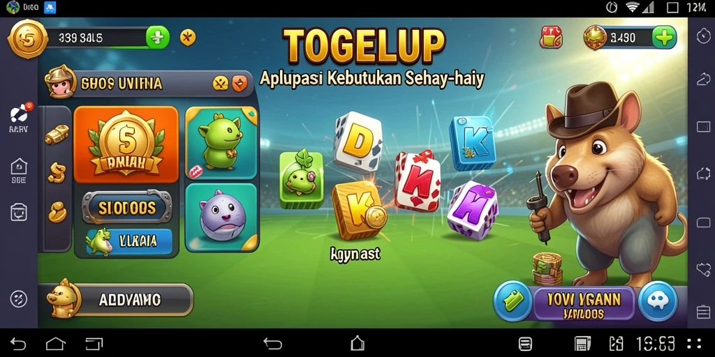 Tampilan utama TOGELUP dengan fitur pengelolaan yang efisien.