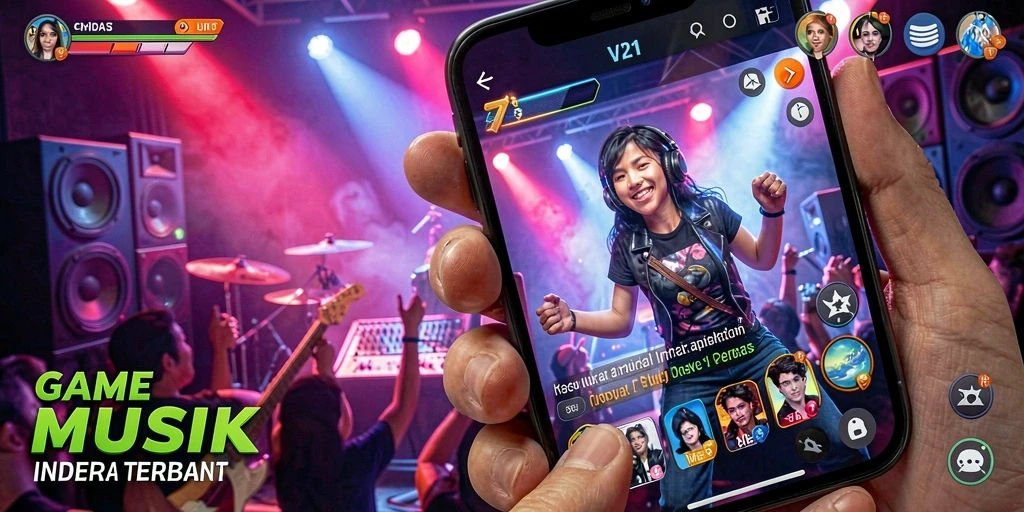 Tampilan gameplay V21 yang interaktif dan menarik.