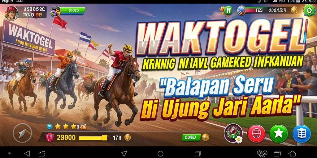 Tampilan menarik dari gameplay balapan di WAKTOGEL.
